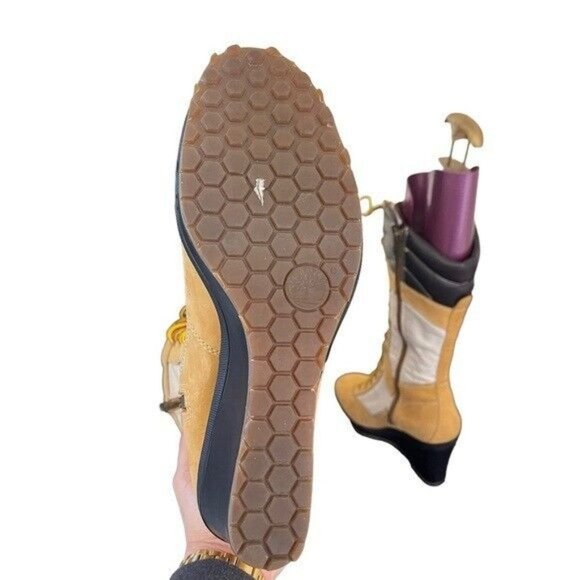 Timberland Spring Point Lace Up 14” Wedge Boots Wheat/BLE 23617 US Women’s 9.5 M - Picture 7 of 9